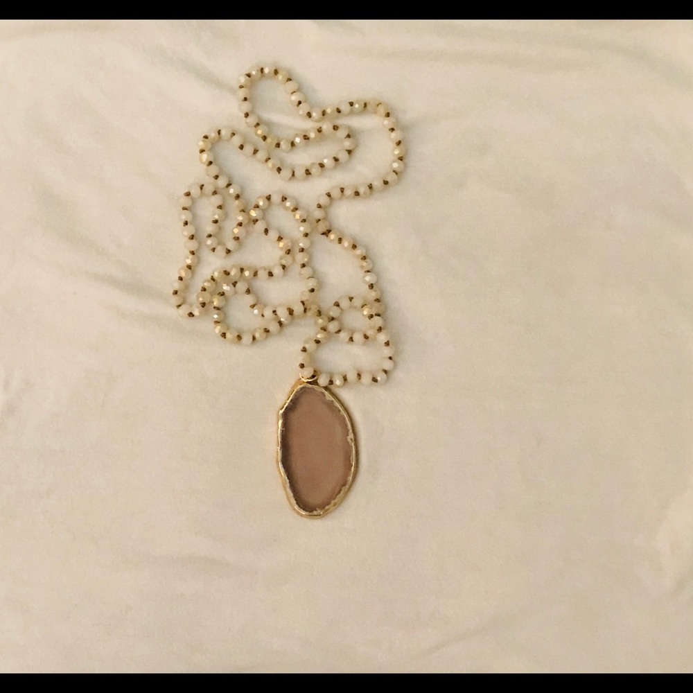 Long Pendant (crystal) Necklace - Picture 4 of 5